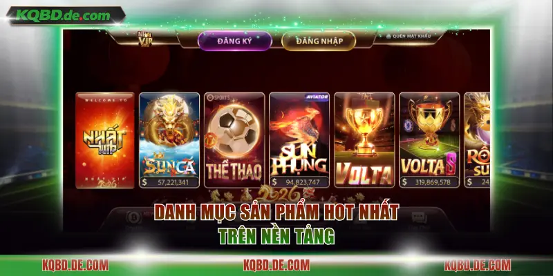 Danh mục sản phẩm hot nhất trên nền tảng